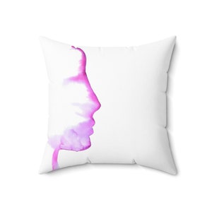 White Cushion, Minimalist Home Decor, Abstract Art Pillows, Portrait Pillow, Abstract Sofa Pillows, Pillow and Cover, Contemporary Pillows