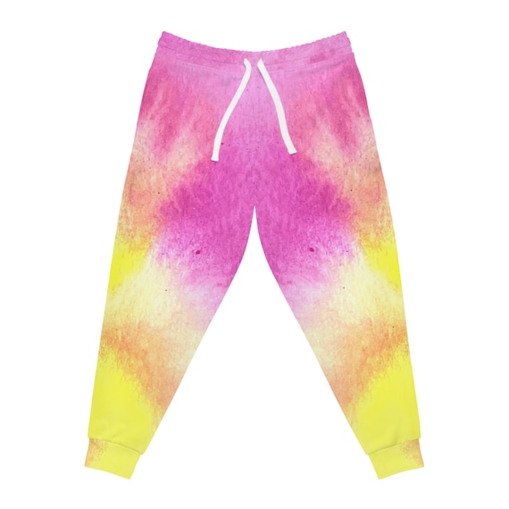 Pink Joggers, Joggers for Women, Tie Dye Yoga Pants, Yoga Pants