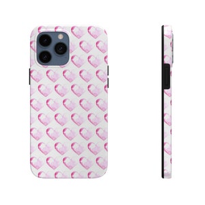 Phone Case, Hearts Phone Case, Phone Case iPhone 13, Pink Heart Phone Case, Hard iPhone Case, Unique Phone Case, Unique Phone Case iPhone 14