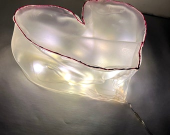 Night Lamp Gift, Colorful Home Decor, Led Light Fixture Heart, Light Box, Unique Light Box, Led Light Box, Light Fixture, Wall Mounted Light