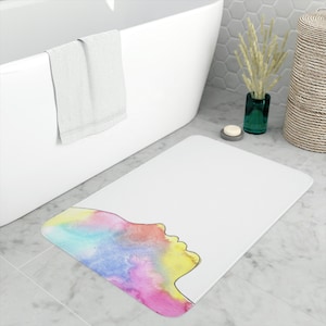 Bathroom Rugs, Bathroom Accessories, Bath Mat Cute, Unique Bath Mat, Abstract Bath Mat, Colorful Mat, Bath Rug Bathroom, Bath Rug Non Slip