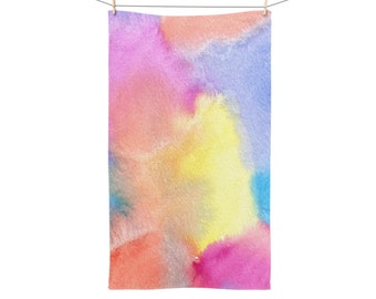 Serviette pour les mains, Serviette pour les mains Tie Dye, Accessoires de douche, Serviettes à main arc-en-ciel, Serviettes à main uniques, Accessoires de salle de bain, Serviettes à main colorées