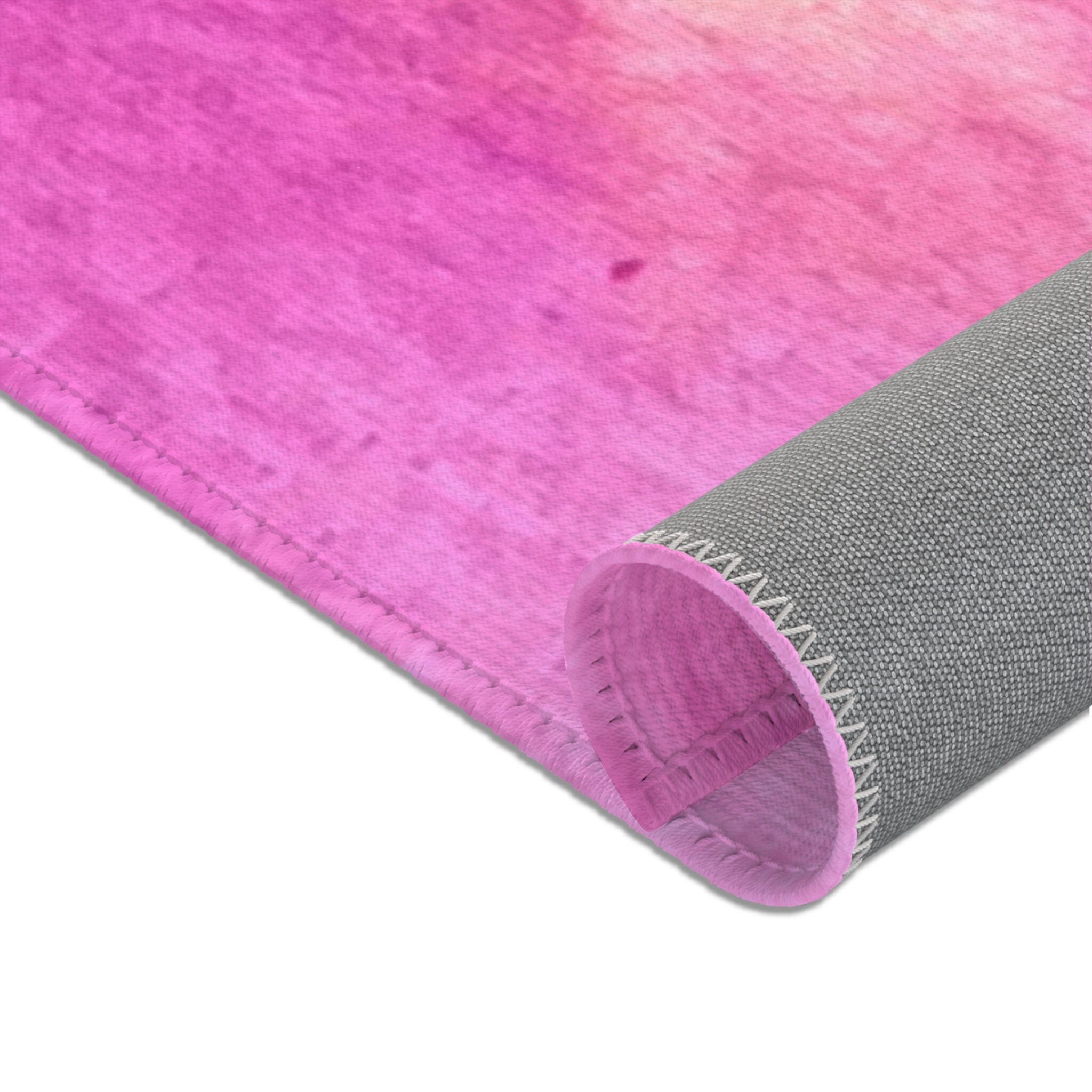 Pink Reqtangle Rug, Accent Area Rug, Livingroom Rug, Colorful Home ...