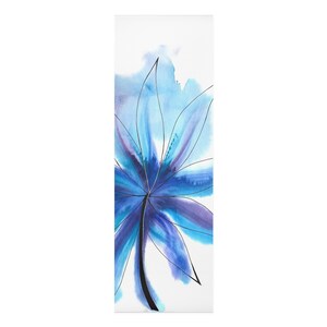 Yoga Mat, Flower Yoga Mat, Blue Yoga Mat, Yoga Accessories, Unique Yoga Mat, Boho yoga Mat, Pilates Mat, Yoga Lovers Gift, Yoga Teacher Gift