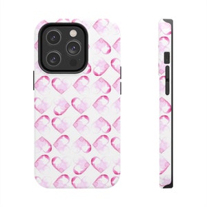 Phone Case, Hearts Phone Case, Phone Case iPhone 13, Pink Heart Phone Case, Hard iPhone Case, Unique Phone Case, Unique Phone Case iPhone 14