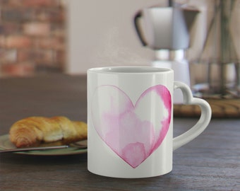 Heart Cup, Valentines Day Coffee Mug, Pink Hearts Coffee Mug, Kitchen Accessories, Valentines Kitchen, Coffee Lovers Gift, Valentines Gift