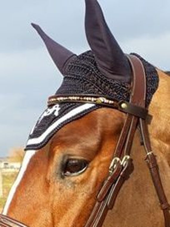 Frontal Cheval en Cuir et Perles Modèle Alice