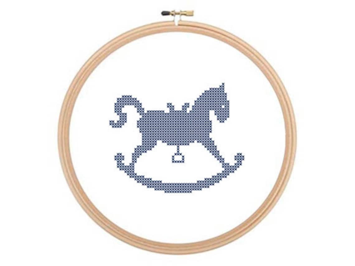 Rocking Horse Cross Stitch Pattern PDF Hobbyhorse Pattern Etsy