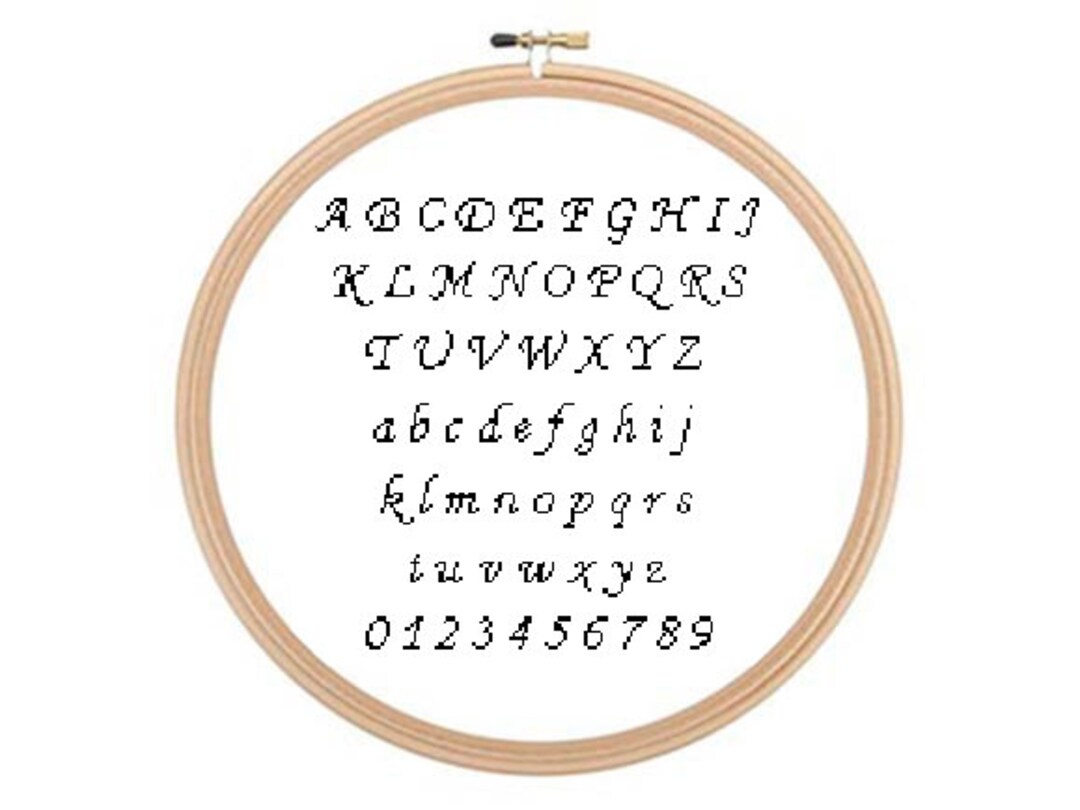 Italic Alphabet Cross Stitch Pattern Alphabet Cross Stitch Etsy