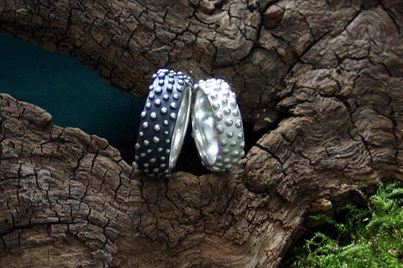 especially wedding rings dewdrops handcrafted in silver 925 image 1