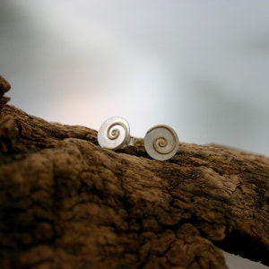 earrings with gold spiral