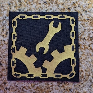 Sabotage Patch: Wrench & Gears with Chain Border