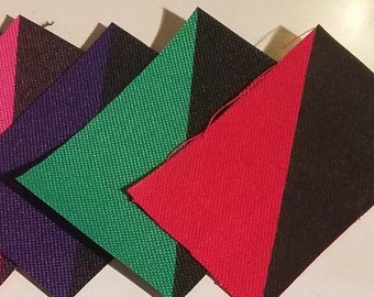 Anarchist Flag Patch: Screen Printed Canvas - Red & Black