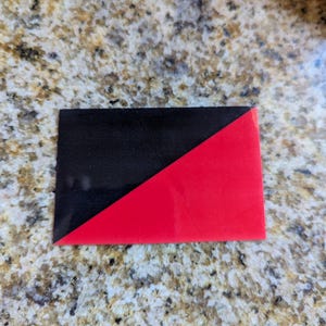 Anarcho -Syndicalism / AnCom - Vinyl Flag sticker