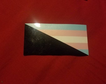 Trans Anarchist flag vinyl sticker