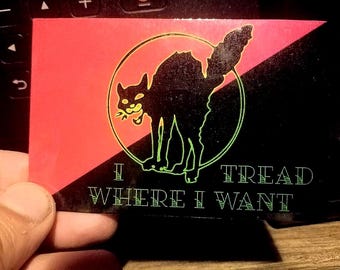Tread where I want - AnCom Flag  Sticker