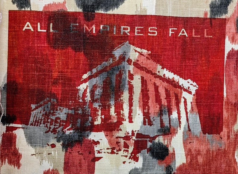 All Empires Fall - hand Screen printed Back Patch image 10