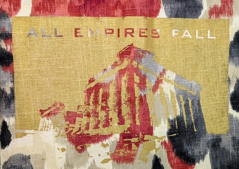 All Empires Fall - hand Screen printed Back Patch image 9