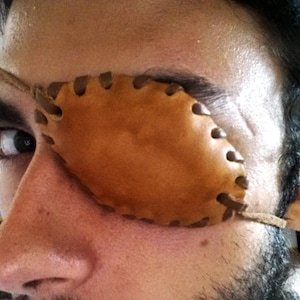 Pirate Captain&#39;s Eye Patch - 100% Genuine Leather - Handmade in the USA - Piratecore