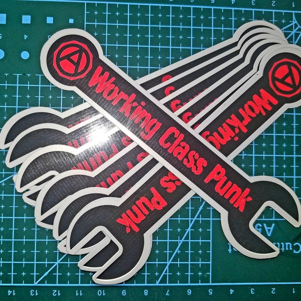 Working Class Punk - Spanner Vinyl Anarchy Sticker