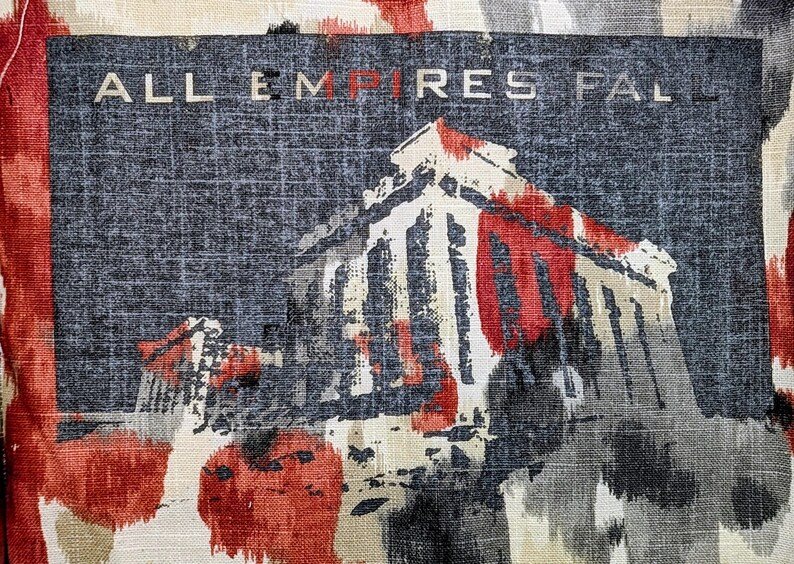 All Empires Fall - hand Screen printed Back Patch image 8