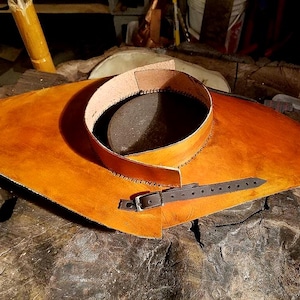 Custom Leather Gorget: SCA Reenactment Armor