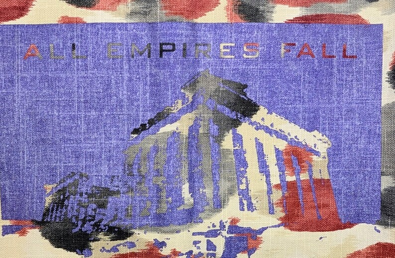 All Empires Fall - hand Screen printed Back Patch image 6