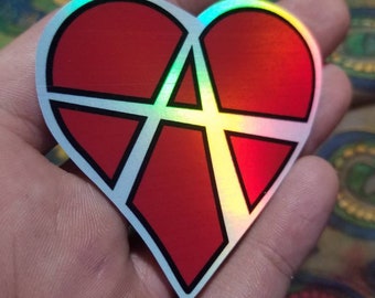 Anarchy Heart vinyl sticker