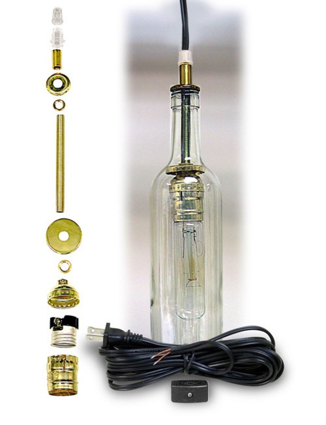 DIY Wine Bottle Hanging Lamp Kits for Standard Edison Base Etsy