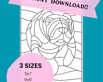 Kinusaiga MANATEE Pattern - Instant Digital Download - 3 Sizes - Instructions Included
