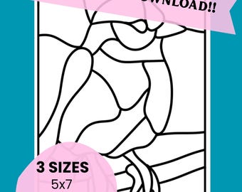 Kinusaiga BIRD Pattern - Instant Digital Download - 3 Sizes - Instructions Included