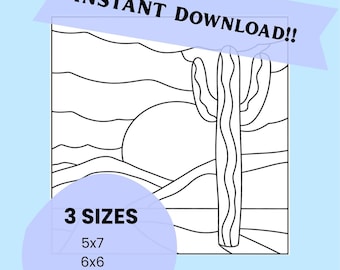 Kinusaiga DESERT Pattern - Instant Digital Download - 3 Sizes - Instructions Included