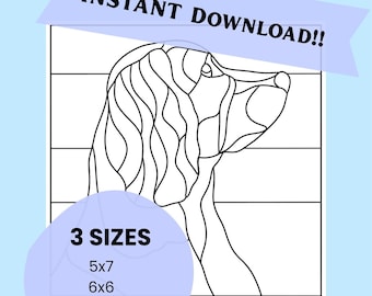 Kinusaiga SPRINGER SPANIEL Pattern - Instant Digital Download - 3 Sizes - Instructions Included