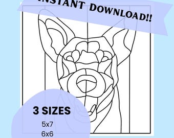 Kinusaiga HAPPY DOG Pattern - Instant Digital Download - 3 Sizes - Instructions Included