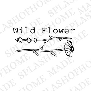 Arte de archivo SVG de flor silvestre, camiseta hippy, archivo svg de camisa boho, archivo de corte svg para cricut, camisa de niña pequeña, arte hippy, imprimible dibujado a mano