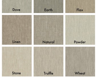 Linen curtains-Neutral Blend Linen Drapes - Custom Pinch Pleat Curtains - Panels - Made-To-Order Drapes - Available in 9 Neutral Shades