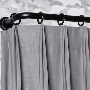 3/4&quot; Diameter French Return Metal Drapery Hardware Set-Trend Sophisticated Metal Curtain Rod Set - Metals in Nickel, Black, & Brass