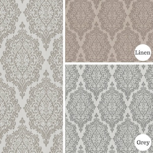 Damask Custom Drapery, Medallion Geometric Design, Made To Order, *Triumph Damask*Avail.. in 3 colors.