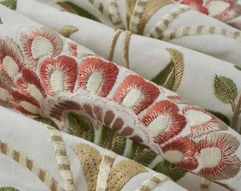 Belle Epoque - Floral Damask Drapery Panel, Custom Curtain