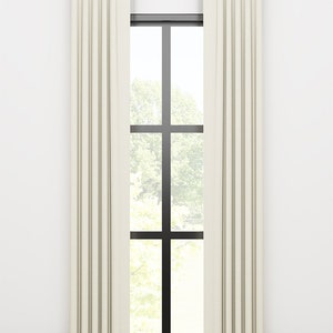 Euro Pleat Curtains - Single Width Linen Curtains - Custom Drapery Panels - Texture Silk By Fabricut-Available in Cream, & more