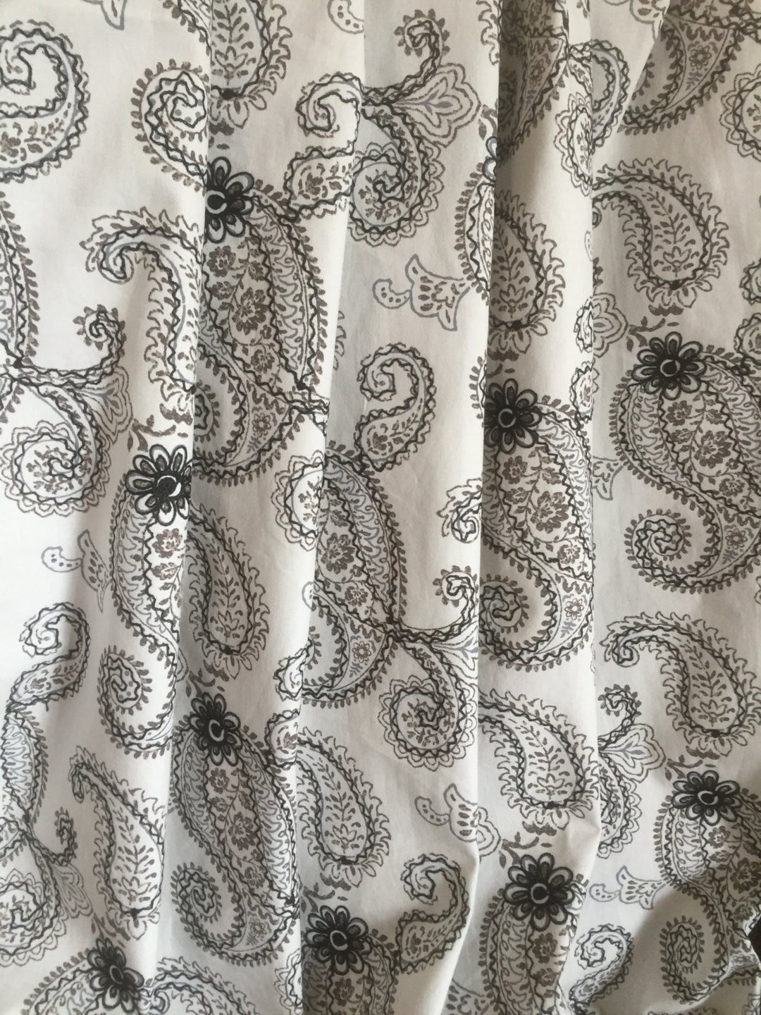 Embroidered Paisley Curtain Panels Hand Painted Design - Etsy
