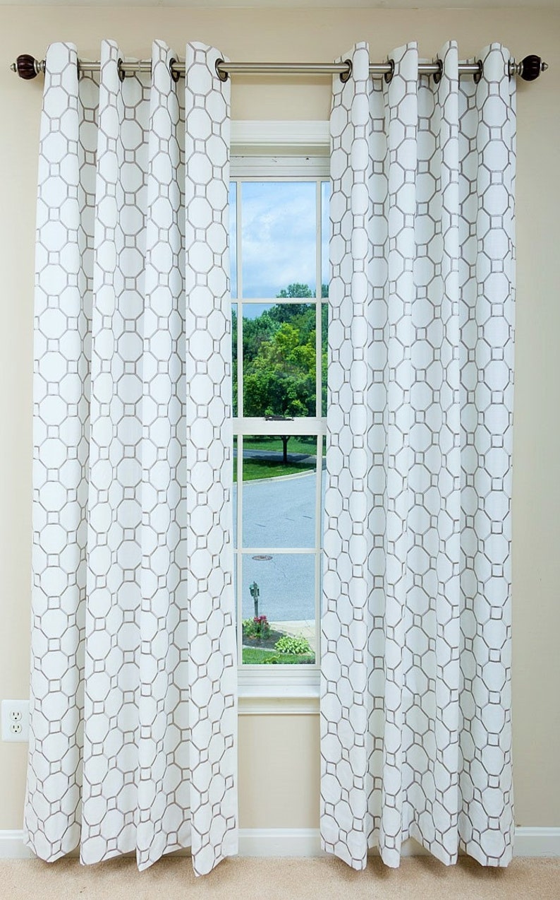 Up To 10 Off Custom Drapery Curtains Geometric Pattern Etsy