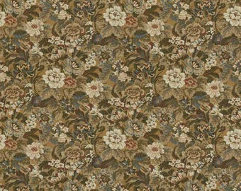Rosalia Floral Drapery Panel: Custom Cotton Curtain, Forest or Antique Gold