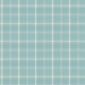 Trend Plaid Print Drapery in Aqua - #4930 Custom Curtain - Handcrafted Drapery Panel, Cotton Panel,  Colors: Tan, Blue, Green. Made to Order
