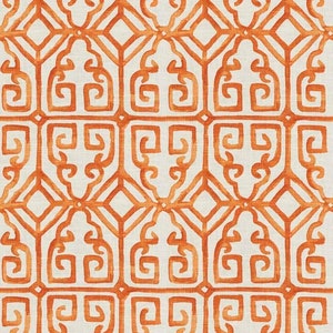 Vern Yip Wrought Iron Fence Print Curtain in &quot;Spice&quot; #4957 - Custom Curtain - Handcrafted Drapery Panel, Linen Panel, Made to Order