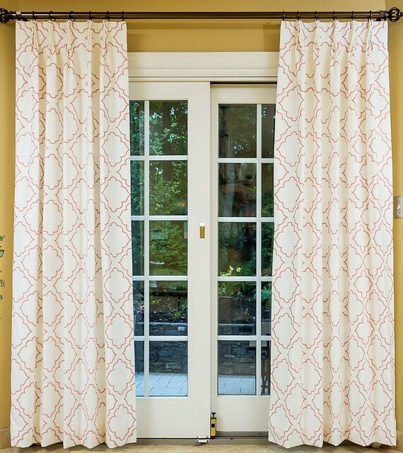 Custom Drapes Pinch Pleat Drapes Geometric Curtains Drapery Etsy