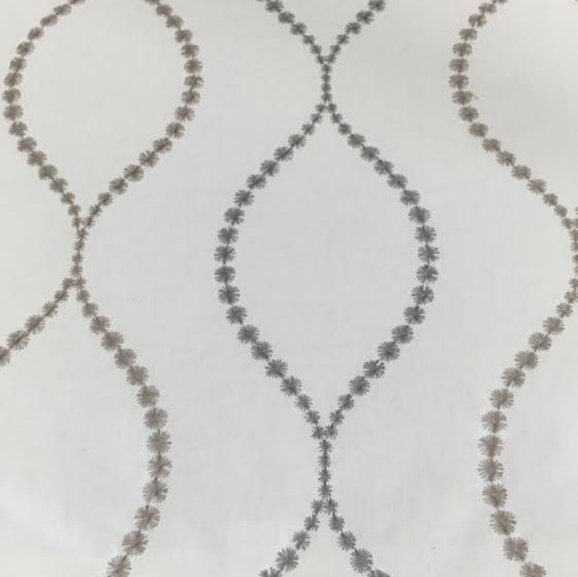 Embroidered Geometric Pattern Drapes in scroll Etsy