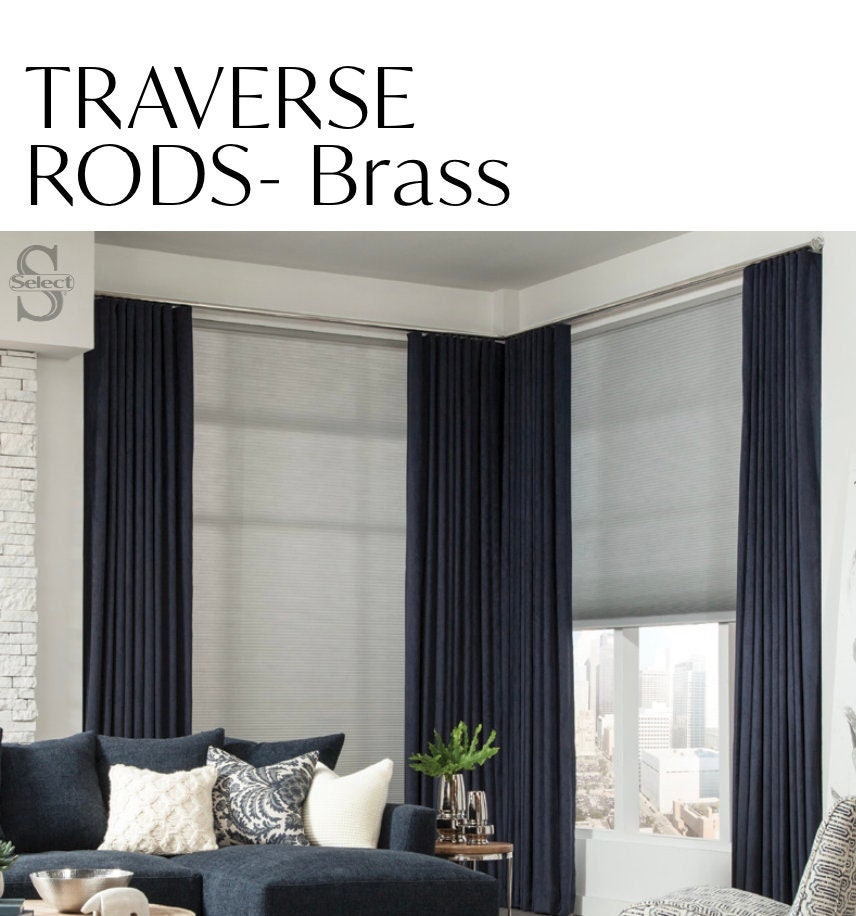 Traverse Windows Metal Traverse Rod Track: Select-metal Drapery Hardware Set - Etsy