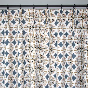 Montauban Drapery Panels - Pinch pleats, Euro-French pleats. Custom Drapes Available in Carbon, Arctic, and Linen
