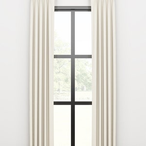 Pinched Pleat Linen Drapery: Single Width Custom Curtain Panel